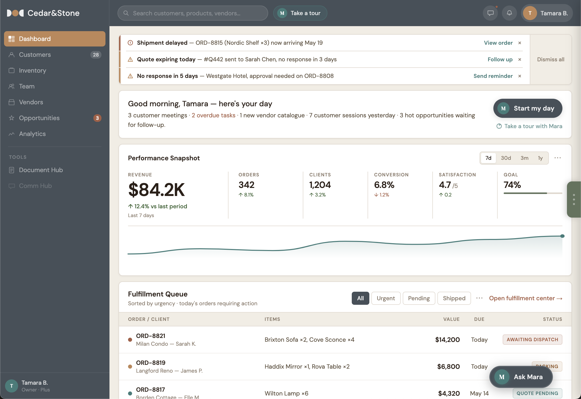 MaraSpace Dashboard Tour